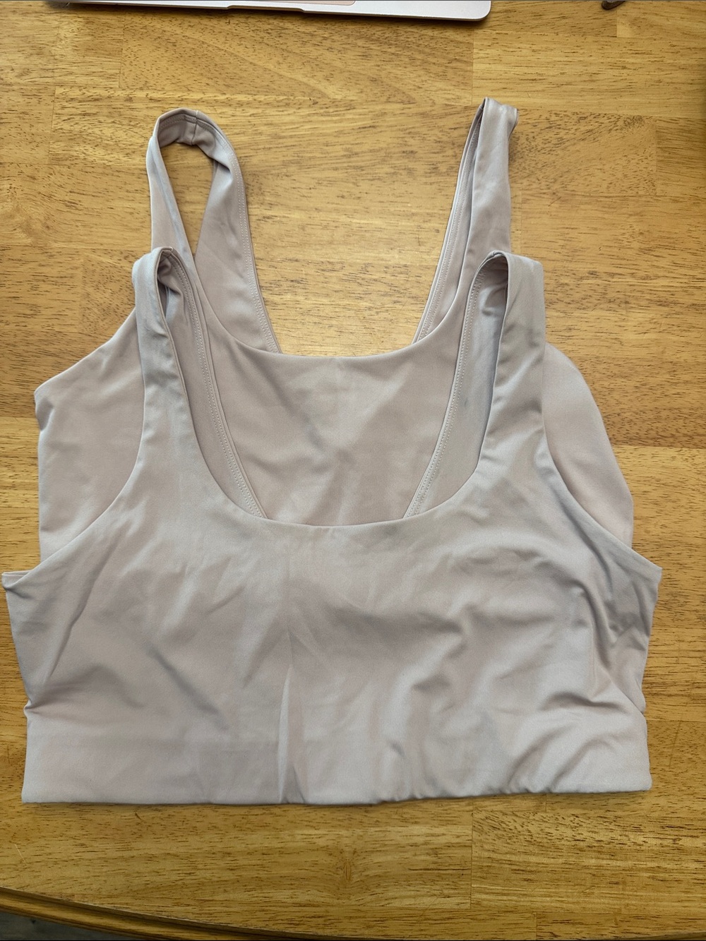2 girlfriend collective Scoop Bralette Tank - Light Taupe